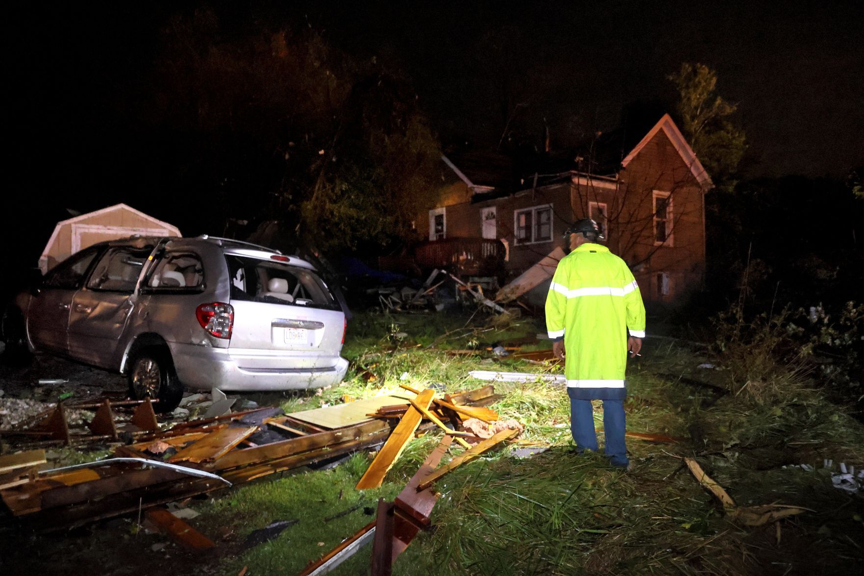 Tornado damage in St. Mary, Missouri